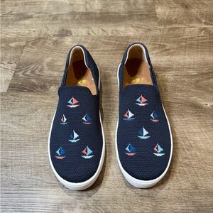 Revitalign Orthotic Engineered Knit Sailboat Slip Ons - Solana Navy 7.5B